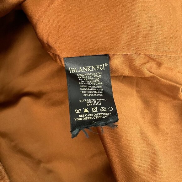 BlankNYC Suede Leather Mini Skirt Double Buckle Detail Back Zipper Women 26 - Picture 8 of 16